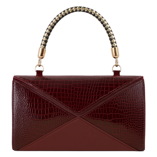Crox-Maroon Handbag