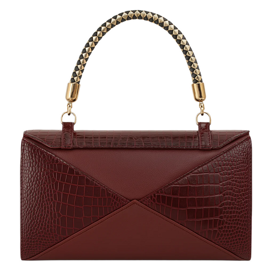 Crox-Maroon Handbag